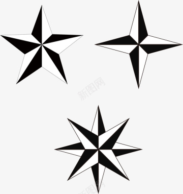 星形几何标志矢量图图标图标