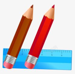 橡皮铅笔矢量图素材