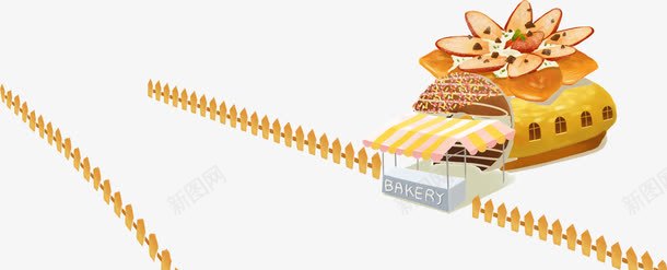 春天黄色商店面包png免抠素材_新图网 https://ixintu.com 商店 春天 面包 黄色