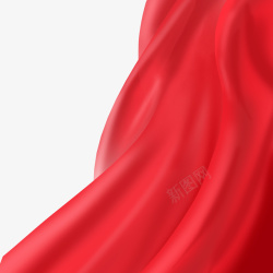 红布装饰红色丝绸大红彩带丝带飘带高清图片