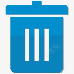 垃圾箱废物箱可以蓝色图标png_新图网 https://ixintu.com Poubelle Trash can 可以 垃圾箱 废物箱