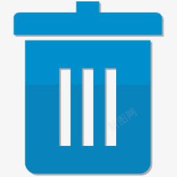 废物箱垃圾箱废物箱可以蓝色图标高清图片