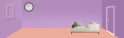 房屋装修温馨家居文艺小清新紫色背景高清图片