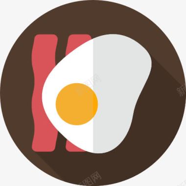 鸡蛋和火腿肠图标图标