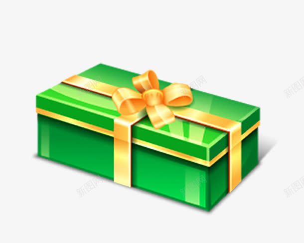 绿色密封礼物盒png免抠素材_新图网 https://ixintu.com 创意 卡通 方正 装饰