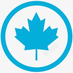 加拿大国旗地铁车站的蓝色图标图标