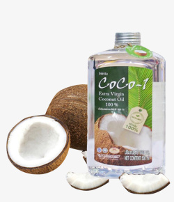 保留营养大瓶装椰子油产品高清图片