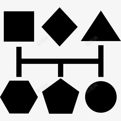 黑色的几何图形的图形图标png_新图网 https://ixintu.com 块 块的几何形状 接口 方案 黑色