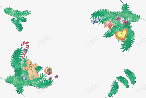 圣诞姜饼小人装饰png免抠素材_新图网 https://ixintu.com PNG 小清新 植物 装饰