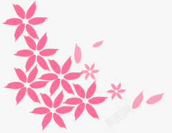 粉色碎花装饰图案素材