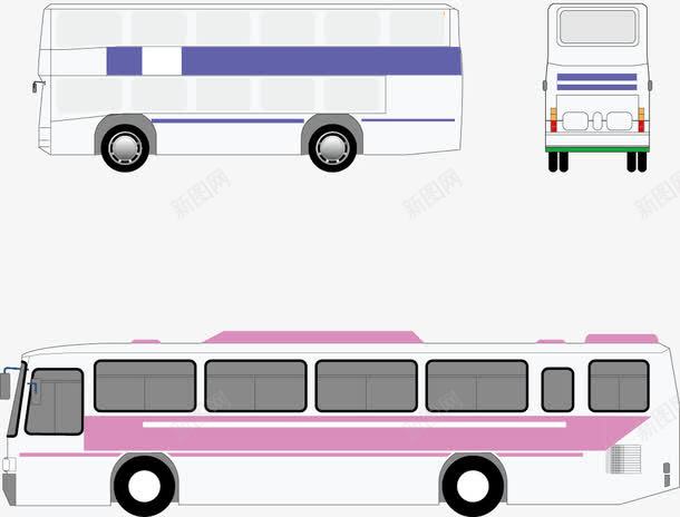 巴士png免抠素材_新图网 https://ixintu.com 免费矢量下载 客车 巴士 插画