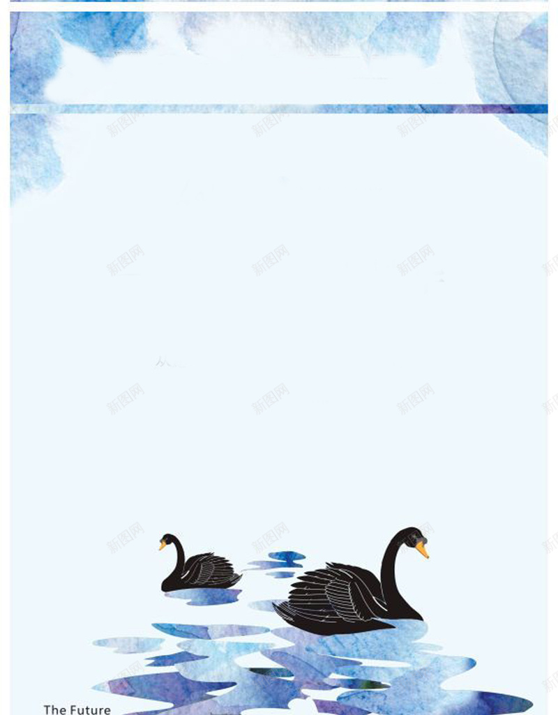 两只鸭河边背景psd设计背景_新图网 https://ixintu.com 开心 梦幻 河边 浪漫 蓝色 鸭