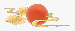 祥云太阳太阳祥云手绘高清图片