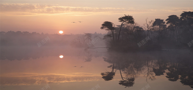 江边的清晨背景图背景