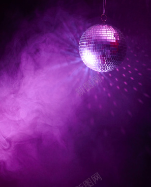 酒吧派对舞台彩球灯光梦幻背景图背景