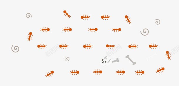 创意扁平蚂蚁轨道png免抠素材_新图网 https://ixintu.com 创意设计 卡通设计 扁平创意图