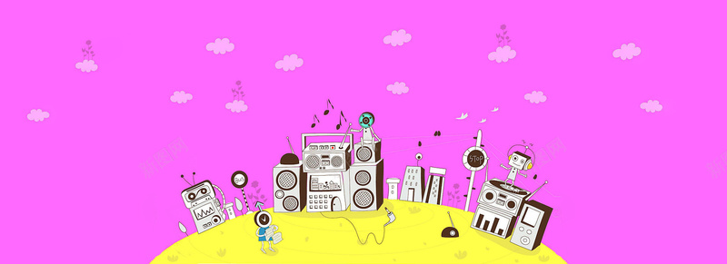 粉黄色欢乐派对jpg设计背景_新图网 https://ixintu.com 粉色 黄色 欢乐 派对 音乐 海报banner 激情 狂欢