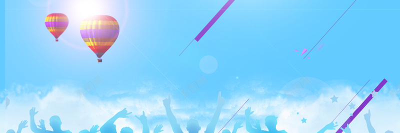 蓝色狂欢大气背景psd设计背景_新图网 https://ixintu.com 蓝色 热气球 光效 海报banner 激情 舞动素材 狂欢
