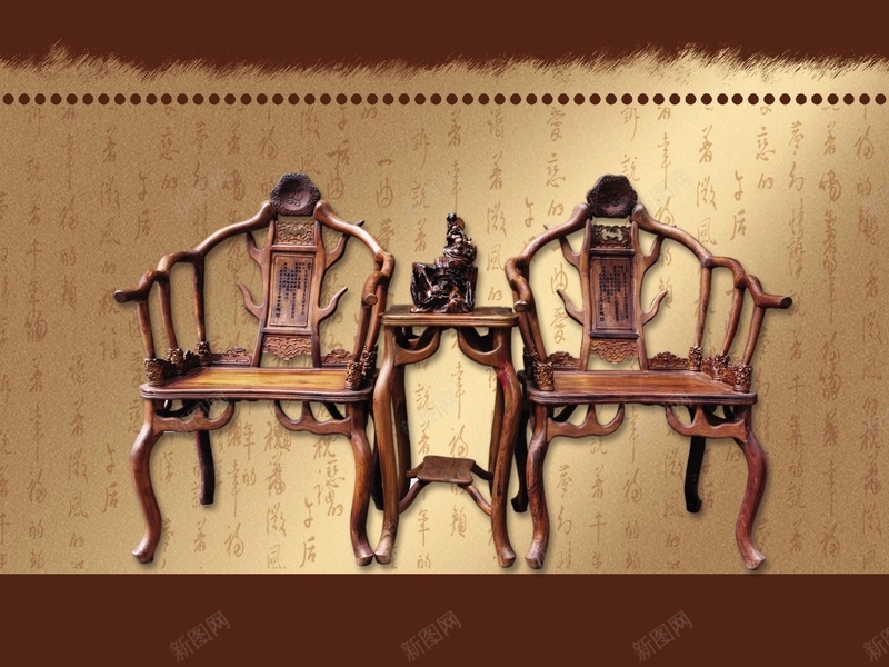 古典家具海报背景psd设计背景_新图网 https://ixintu.com 中国风 古典 实木家具 底纹