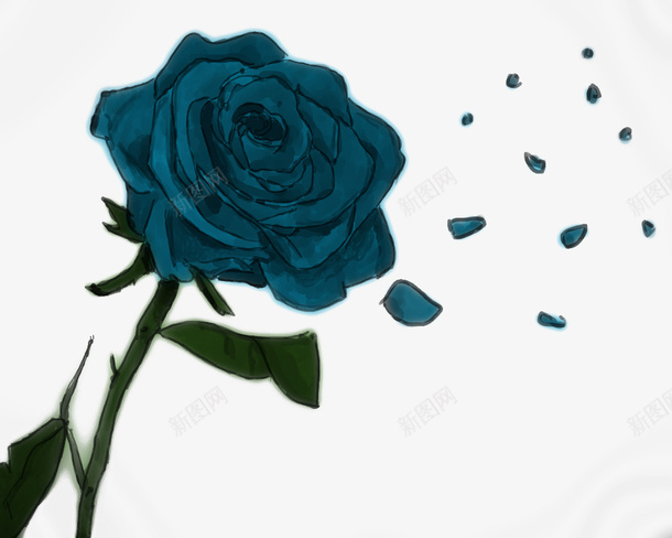 藏青色手绘花朵海报展板png免抠素材_新图网 https://ixintu.com 展板 手绘 海报 花朵 藏青色