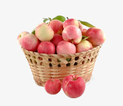 秋天丰收的果实丰收的季节里的一筐苹果高清图片