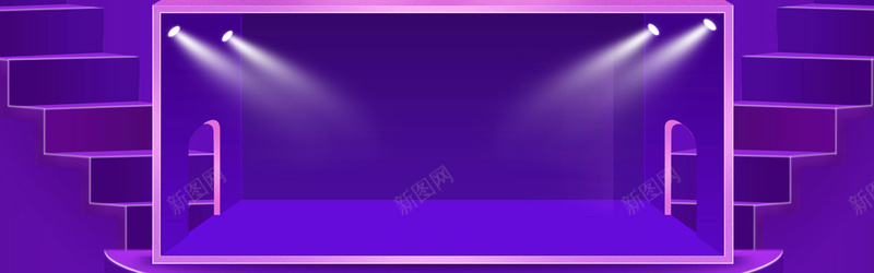 双12狂欢节简约紫色背景背景