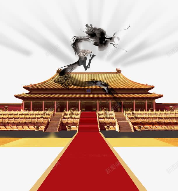 中国宫殿和龙png免抠素材_新图网 https://ixintu.com 宫殿 皇家 设计 黑龙