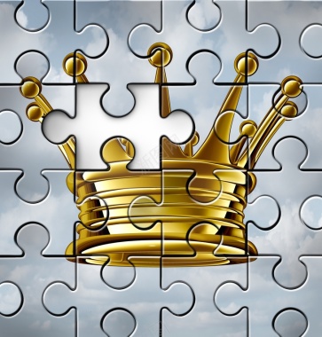 皇冠拼图商务背景背景