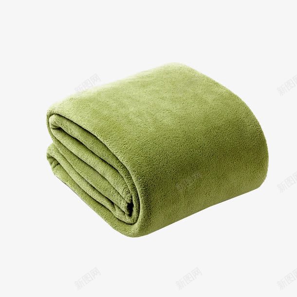 绿色薄毛毯png免抠素材_新图网 https://ixintu.com 整齐 柔软 珊瑚绒 舒适