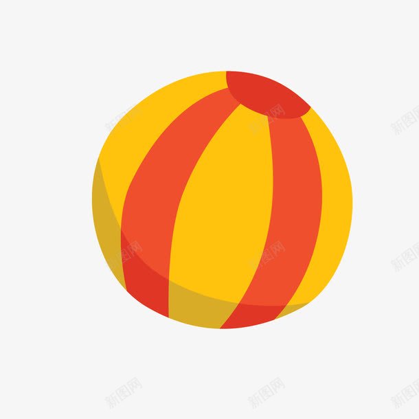 红黄色花纹的沙滩气球png免抠素材_新图网 https://ixintu.com 气球 沙滩气球 红色 红黄色花纹 花纹气球 黄色