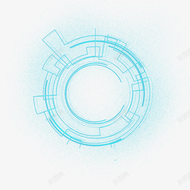 科技圆形边框png免抠素材_新图网 https://ixintu.com 圆形 款酷 现代科技边框 科技 边框