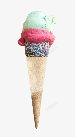 意式蛋糕意式冰淇淋甜筒高清图片