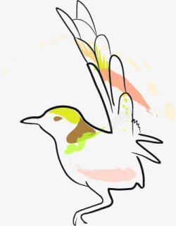 白色手绘飞舞白鸽节日意境素材