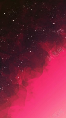 红色星空梦幻平面广告背景