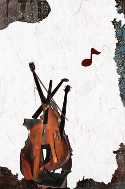 纹理简约小提琴乐器海报背景素材背景