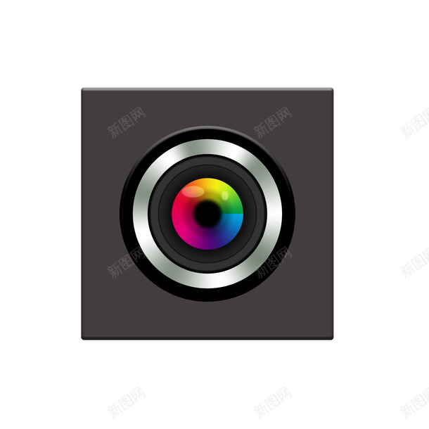 写实相机图标png_新图网 https://ixintu.com 写实 图标 相机 黑白
