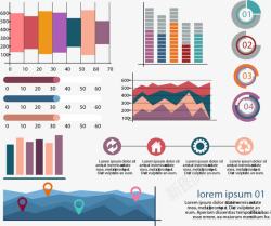 扁平商务数据图表素材