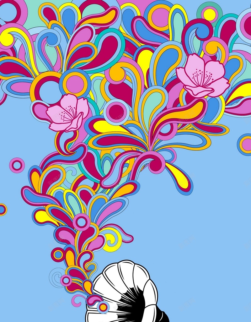 彩色花卉H5背景jpg设计背景_新图网 https://ixintu.com 彩色 梦想 花卉 青春 音乐 卡通 H5背景 H5 h5 童趣 手绘