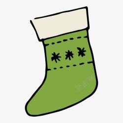 绿色的圣诞袜素材