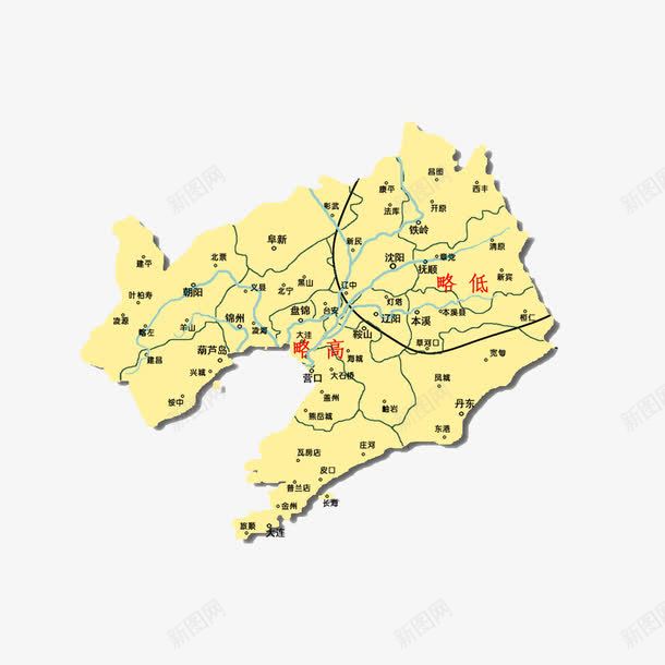 辽宁省地势分布地图png免抠素材_新图网 https://ixintu.com 地图 辽宁省 辽宁省地图