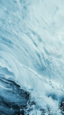 蓝色大海水浪手机端H5背景背景