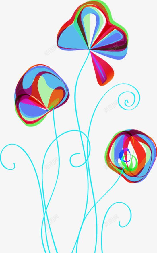 创意扁平手绘花卉质感形状png免抠素材_新图网 https://ixintu.com 创意 形状 扁平 花卉 质感