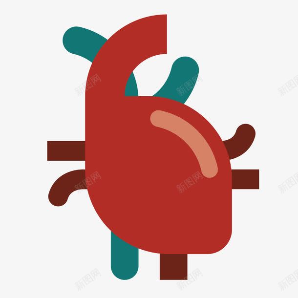 红色心脏png免抠素材_新图网 https://ixintu.com 健康 心脏 红色