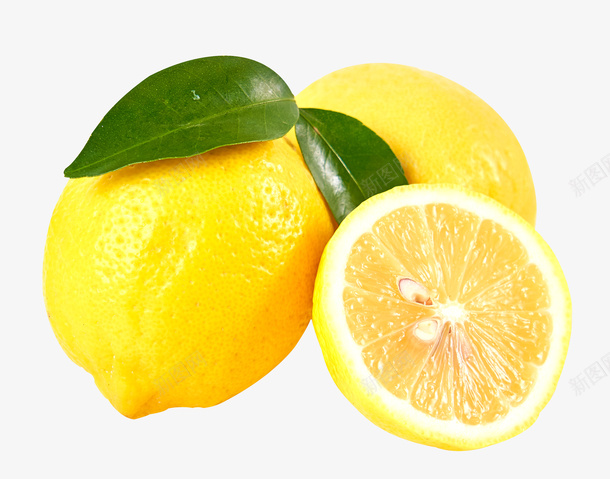 两个柠檬一个切片png免抠素材_新图网 https://ixintu.com 果蔬 水果 生鲜 蔬菜