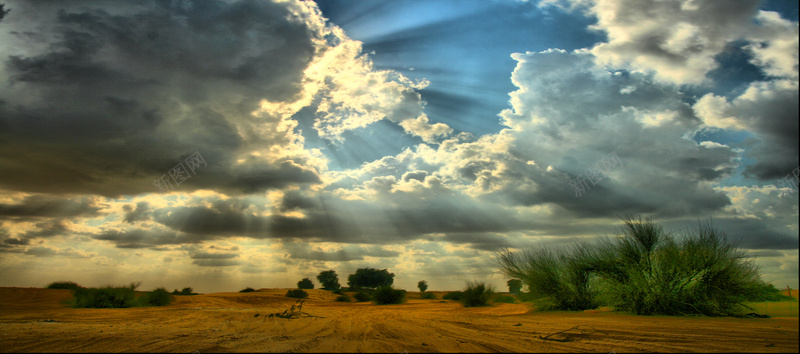 天空下的沙漠背景jpg设计背景_新图网 https://ixintu.com 天空 沙漠 阳光 绿树 海报banner 摄影 风景
