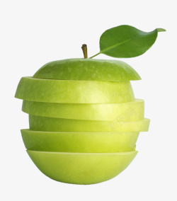绿色苹果切分素材