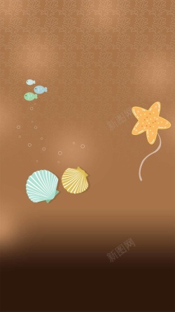 纹理贝壳花朵贝壳纹理商业H5背景高清图片