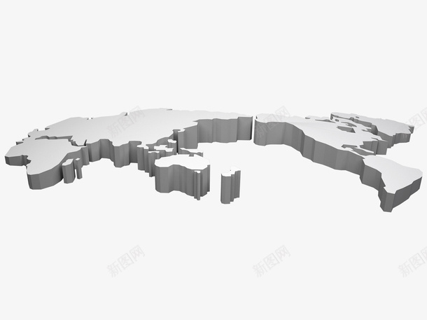 白色立体地图png免抠素材_新图网 https://ixintu.com 白色 白色立体地图 立体地图