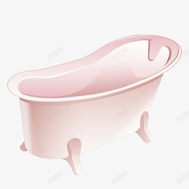 红色卡通浴缸浴盆png免抠素材_新图网 https://ixintu.com 卡通 浴盆 浴缸 红色