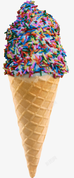 多彩颗粒冰淇淋素材